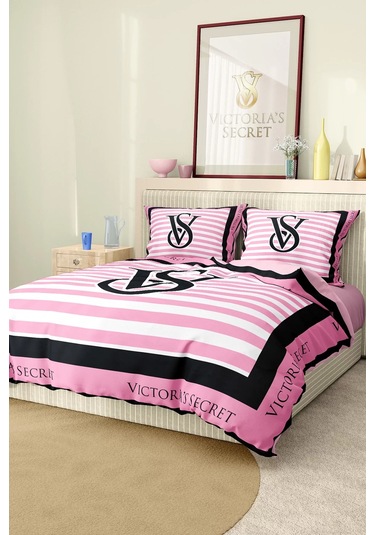 Marka Nevresim Takımı Çift Kişilik Pamuklu Saten Kumaş 6 Parça 3d Dijital Baskı Duvet Cover Set Model No:128 Renkli