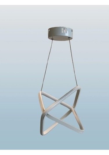 Dmr Çapraz Çift Kare Sarkıt Led Avize Beyaz Kasa Üç Renk 6500k/4000k/3000k Beyaz Ilık/beyaz/sarı G Çok Renkli