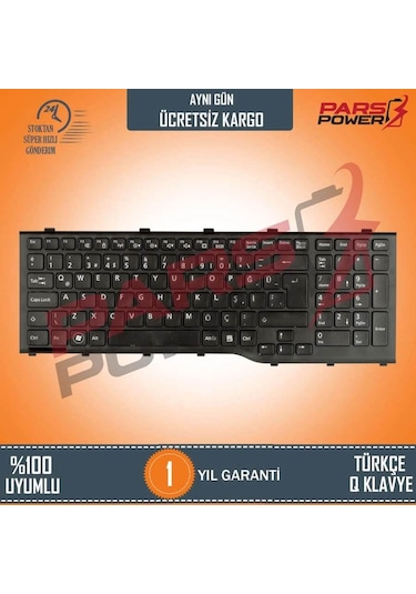 Fujitsu Uyumlu Siemens Lifebook Ah532. Ah562. Nh532 Notebook Klavye Siyah - Çerçeveli N11.5319