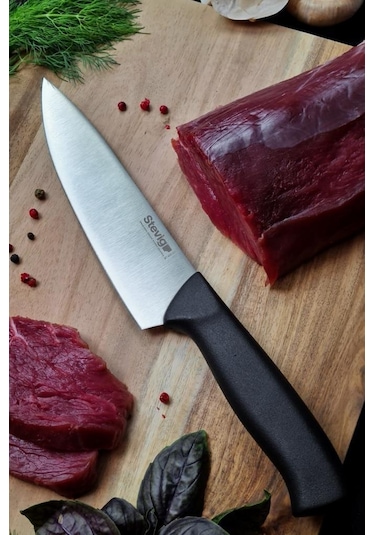 Stevig Solid Şef Bıçağı 17,5 Cm Siyah St-400.001 Siyah