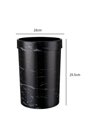 Suntek Çöp Kovası Banyo Oturma Odası 18cmx29.5cm-siyah Siyah