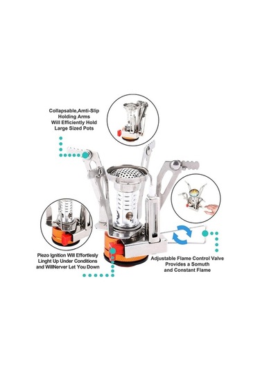 Createtech Tencere Seti: Paslanmaz Katlanır Kamp Ocağı, Renkli Piknik Keyfi - Skycity Cx Çok Renkli