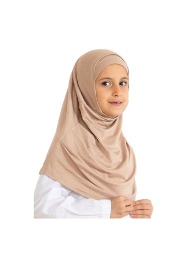 Çocuk Hazır Giyim Başörtüsü Şal Turban Viskon - Koyu Vizon Koyu Vizon