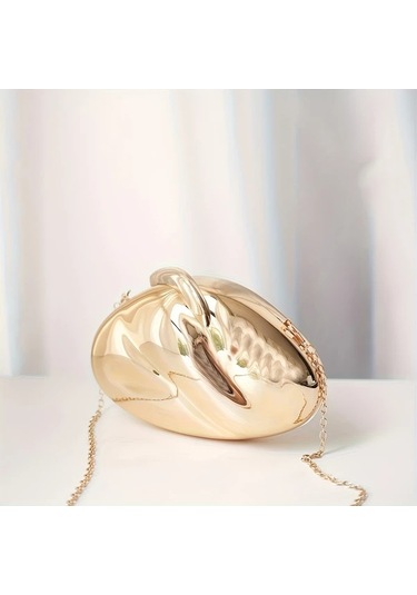 Willowhaven Pembe Kadın Zarif Gece Çantası Manyetik Kapak Çıkarılabilir Zincir Askı Pvc Abiye Pembe