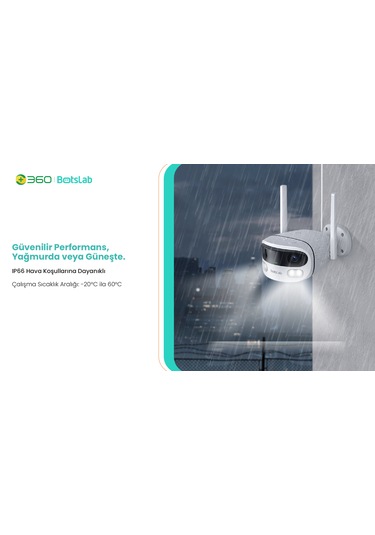 +360 Botslab Smart W302 Outdoor Kamera Set 3k / Çift Yönlü Ses / 170 / Akıllı İnsan Takibi