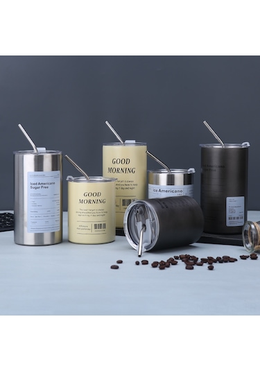 Yunboo 304 Çelik Matara, Büyük Kapasite 320ml , İki Yollu İçecek, Sürekli Soğuk/sıcak Tutar, Taşınabilir Outdoor Kupa Beyaz