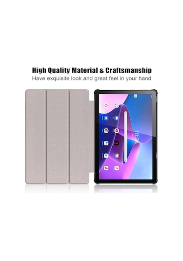 Butu Lenovo Uyumlu Tab M10 Gen 3 10.1 İnç 328f Üç Katlı Stand Tablet Kılıfı Mi Deri Otomatik Uyandırma/uyku Tablet Kılıfı 47666049