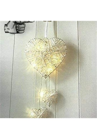 Fortunelane Kalp Şekilli Bakırcı Işıklı Hediye: 30 Islak Beyaz Işık, Sevgililere Valentine Günü Sürprizi, Yatak Odası/parti Deko