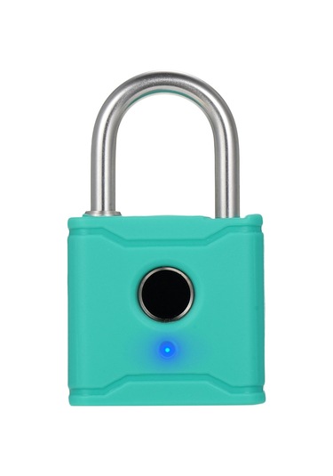 Hallow-t1004d Akıllı Bt Parmak İzi Asma Kilit Şarj Edilebilir,camgöbeği