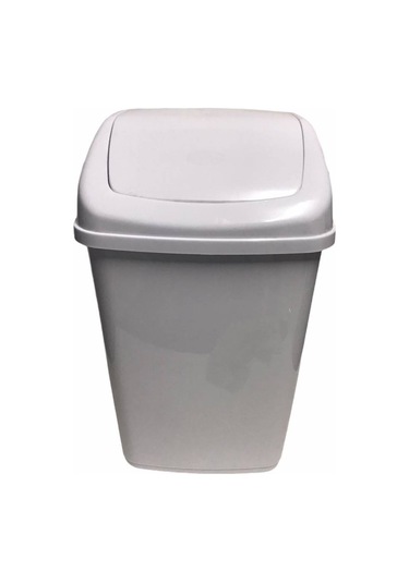 Polytime Sallanır Kapak Klink Fantastik İtmeli Çöp Kutusu Kovası Beyaz