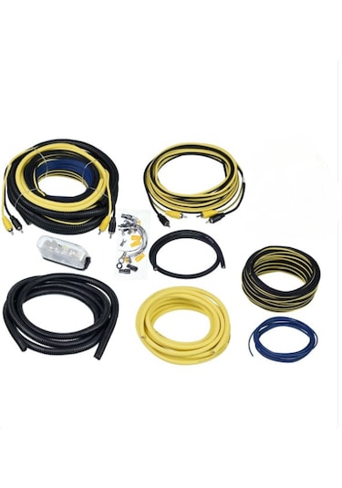 Germistone Amfi Kablo Seti 8ga Pro Kit Oto Ses Sistemi Tesisat Seti 2 Adet Y Kablo