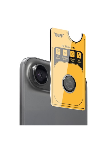 Buff Apple Uyumlu iPhone 17 Air Metal Kamera Lens Koruyucu Gray Gri