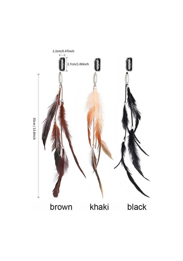 Kahverengi Tarak Başlık Yenilikçi Tokalar Hippi Başlıkları Tüy Saç Halat Kafa Bandı Şapkalar