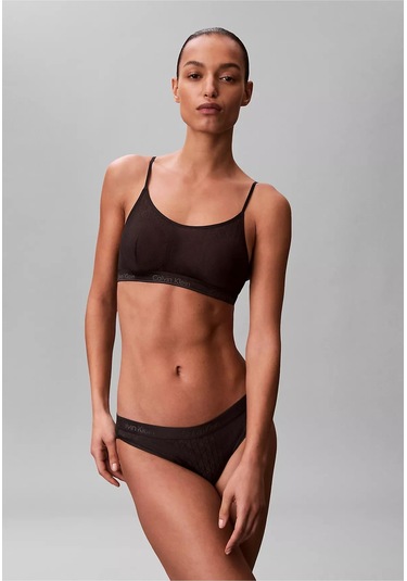 Calvin Klein Kadın Slim Fit Dokuma Kumaş Mini Siyah Büstiyer-14730