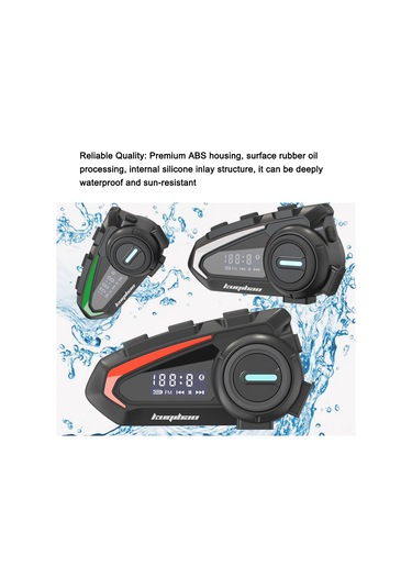 Teltree Motosiklet Bluetooth Kulaklığı Siyah Yumuşak Mikrofonlu, Akıllı Gürültü Engelleme, Uzun Pil Süresi, Su Geçirmez, Çift Telefon Bağlantısı, Otomatik Çağrı Alımı, Ses Asistanı Desteği