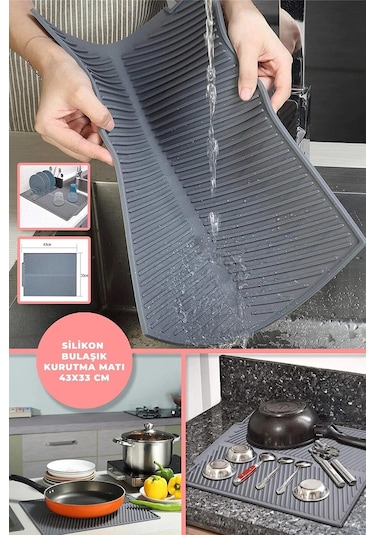 ORSA HOME BÜYÜK BOY SİLİKON BULAŞIK KURUTMA MATI BULAŞIKLIK ALTLIĞI