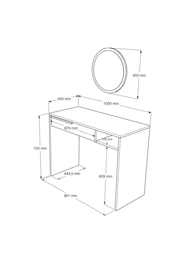 Robin Home Lidya Genç Odası Takımı 7'li Set Sepet-uv Baskı Jüt Kahverengi