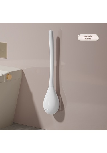 Dianziye Hayan Duvar Tipi Tuvalet Fırçası - Uzun Kollü Ev Kullanıma Uygun Tam Temizlik - Ölçüsüz Açılar - Seramik Beyaz Diğer