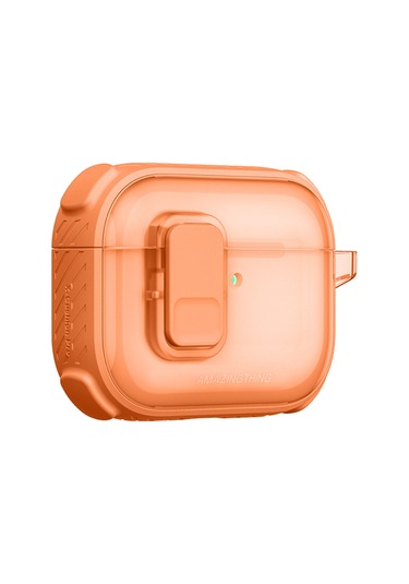 Airpods Pro 3 Uyumlu Amazingthing Kilit Tasarımlı Airbagli Titan Pro Serisi Kapak Turuncu Turuncu