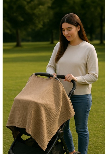 2katlı Balenli Müslin Emzirme Önlüğü - Emönkahve