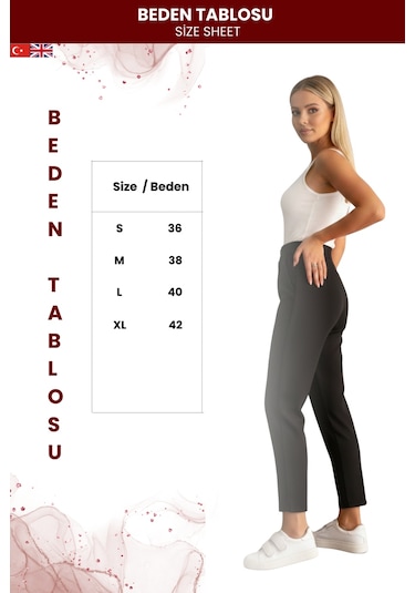 Zedefx Kadın Modern Tasarım Havuç Pantolon Siyah