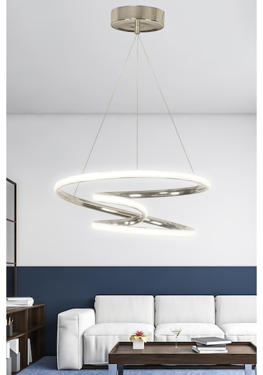 Ransom Krom Kasa Beyaz Işık Galaksi Modern Led Avize Galaksi Ledli Avize Krom