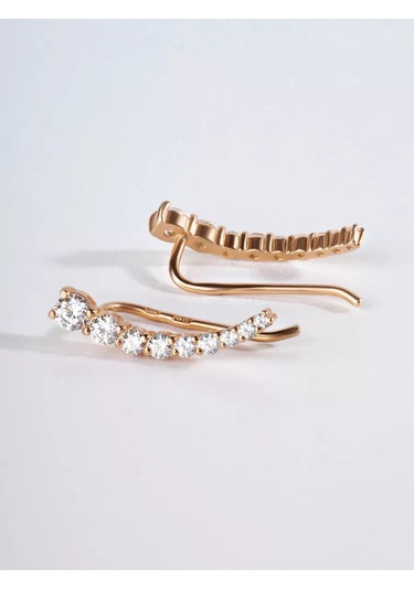 Marıola 925 Ayar Gümüşten Yapılmış Altın Kaplama Klimep Küpeler 51344139 Altın