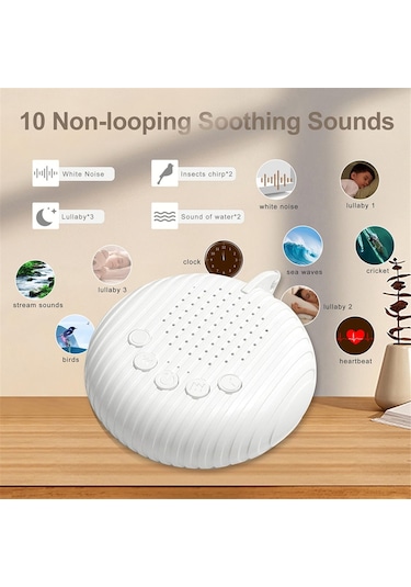 Xurunkeji Beyaz Gürültü Ses Makinesi, Taşınabilir Bebek Ses Makinesi, Bebek Odası İçin Gürültü Önleyici Seyahat Ses Makinesi Beyaz