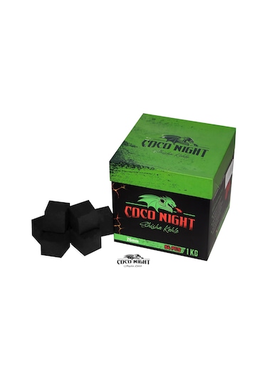 Coco Night 1 KG 26 MM Hindistan Cevizi Küp Nargile Kömürü