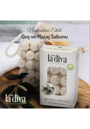 La Diva Zeytin Yapraklı Bitkisel Duş Masaj Sabunu 3 x 120 G