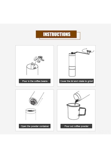 Wezone 304 Çelik El Matik Kahve Değirmeni - Seramik Çekirdekli, Ayarlanabilir, Taşınabilir, 40g Kapasite, Kolay Temizlenir Diğer
