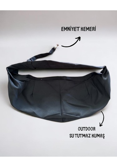 Kemique Kedi Taşıma Çantası Siyah Outdoor Su Tutmaz Kumaş