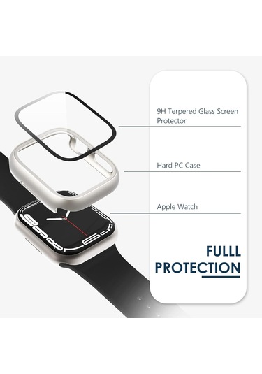 Apple Watch Ekran Koruyucu 41mm Serisi 9 8 7 İle Uyumlu 6'lı Paket, İwatch 41mm Serisi 9 8 7 Erkek Kadın 41mm İçin Sert Pc Tampon Spor Kılıfı Çok Renkli