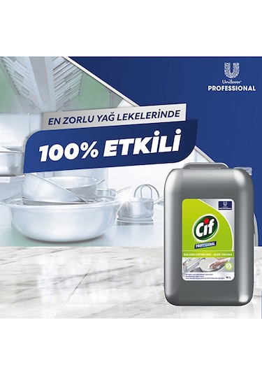 Domestos Professional Çamaşır Suyu 10 L + Cif Professional Bulaşı Diğer