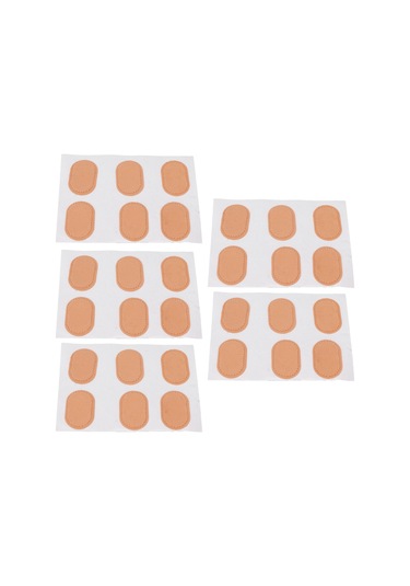 Maiyame 5 Yaprak Cilt Rengi Pamukçu Topuk Koruması, Basıncı Dağıtan, Sürtünmeyi Önleyen Kuru Cilt Yastığı 30 Adet