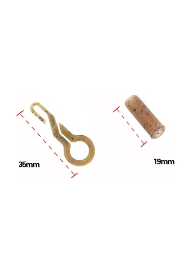 Kosona 50 Adet Kamuflaj Abs-tpr İçerikli Dayanıklı Balıkçılık Back Lead Clip Ve Boru Seti