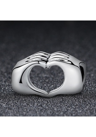 Fastbuy Diy Bilezik Boncuk El Ele Tutan Kalpten Kalbe S925 Ayar Gümüş Boncuk Çok Renkli Takı Çok Renkli