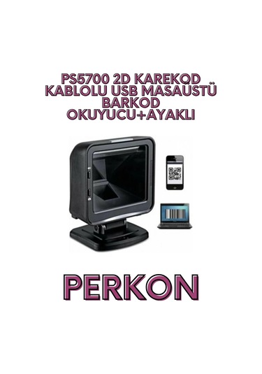 Perkon Tiger Ps5700 2d Karekod Kablolu Usb Masaüstü Barkod Okuyuc