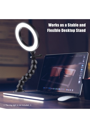 Jeemson 23cm Abs Materyalli 360 Döner Evcil/ Araçlı Sünger Tutucu, Telefon Tutucu İle Multifonksiyonel Vlog/ Gps/ Canlı Yayın Stantı