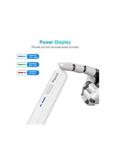 Bp16 Cep Telefonu / Tablet Evrensel Aktif Kapasitif Stylus Kalem Beyaz