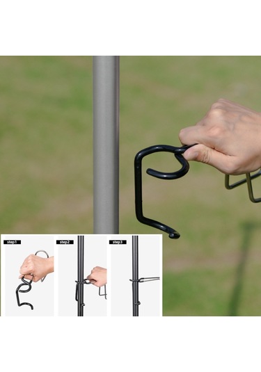 Suofeng Açık Hava Kamp Paslanmaz Çelik Bardak Tutucu Klip Taşınabilir Seyahat Bardak Tutucu Çok Amaçlı Gölgelik Direği Katlanır Sandalye Aksesuarları Çok Renkli