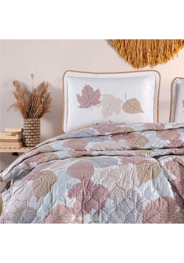 Clasy %100 Pamuk Çift Kişilik Yatak Örtüsü Seti Samba V1 Zencefil Çok Renkli