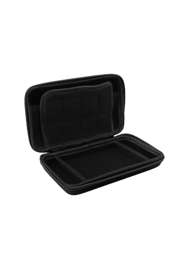 Kangvka Nintendo 3ds/new 3ds Xl/new 2ds Xl İçin Taşınabilir Korumalı Kasa - Su Geçirmez Pu + Eva Malzeme, 8 Oyun Kartuşu Yuva Ve Aksesuar Çantası, Gümüş Renk