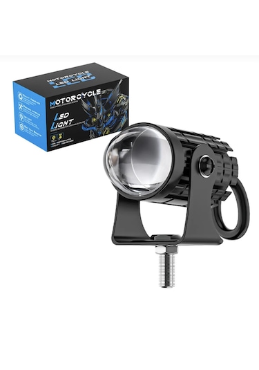 Point Motosiklet Sis Farı Delici Yüksek Parlak Beyaz Sarı Çift Renk Spot Led Far 1