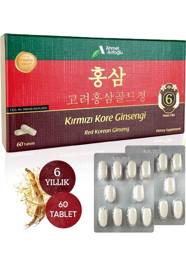 Ahmet Arifoğlu Kırmızı Kore Ginsengi İçeren Takviye Edici Gıda 60 Tablet