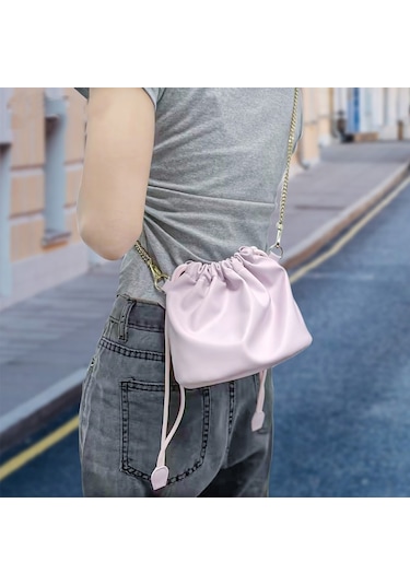 Sones Deri Büyük Kapasiteli İpli Cep Taşınabilir Su Geçirmez Kamera Çantası Yeşil