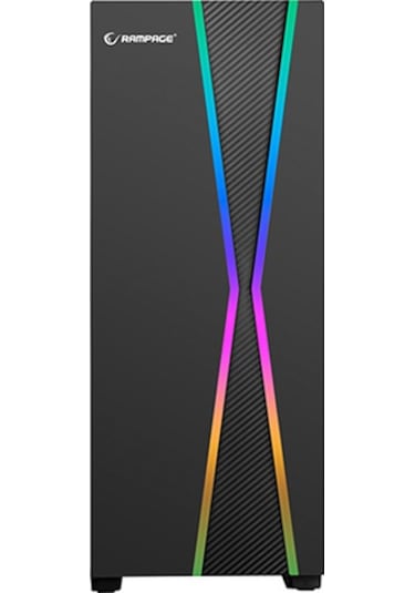 Rampage X-Max 1*120Mm Fan Tempered Camlı Gaming Oyuncu Kasası
