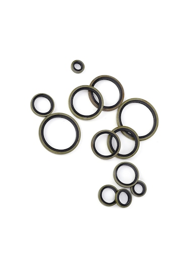 Yifomall "12 Farklı Boyutta Yüksek Basınç Dayanımlı Metal-kauçuk Conta Seti 240 Adet "