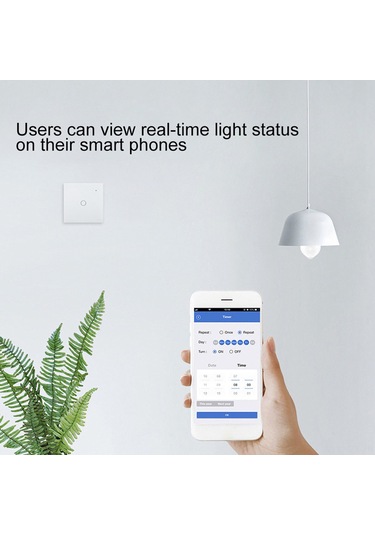 Yaozixa Akıllı Dokunmatik Wifi Anahtar, 85-230v Avrupa Standartı, Alexa Ve Google Home Desteği, Cam Paneli, Uzaktan Kontrol Ve Gerçek Zamanlı Durum Gösterimi 1 Yol