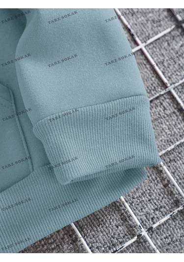 Y2k Trend Sezon Unisex Retro Sweatshırt Kapşonlu Kod 1719 Trz1630 Mavi